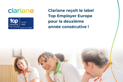 Clariane reçoit le label Top Employer Europe pour la deuxième année consécutive